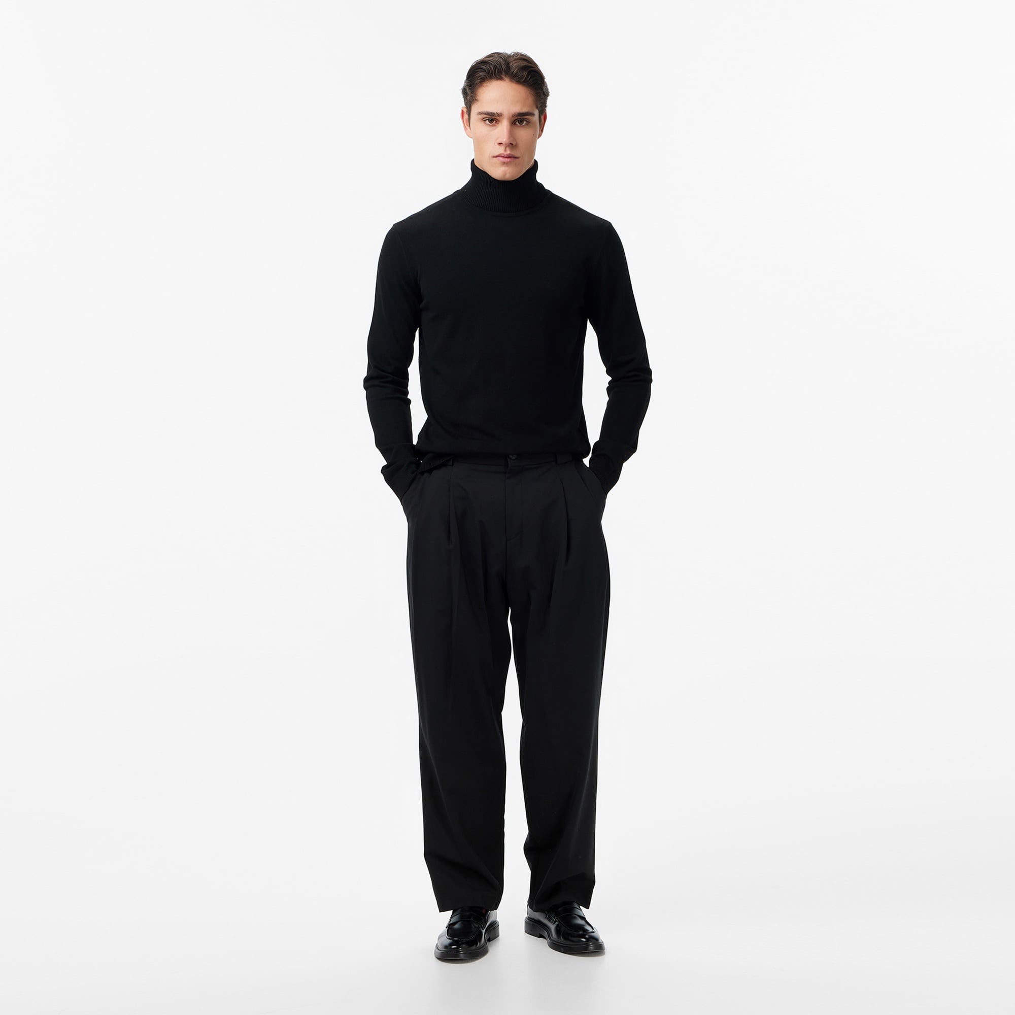 Les Benjamins Classic Fit Erkek Siyah Triko