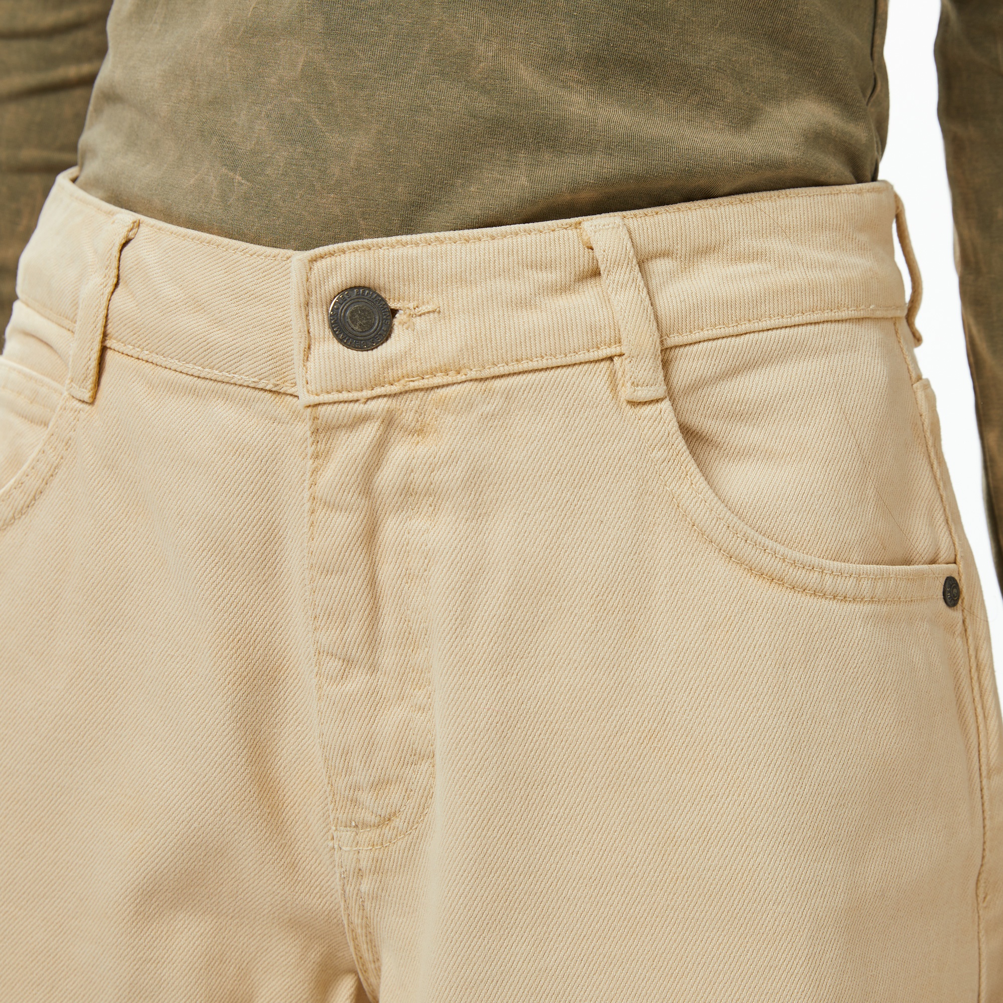 Les Benjamins Regular Fit Kadın Bej Pantolon