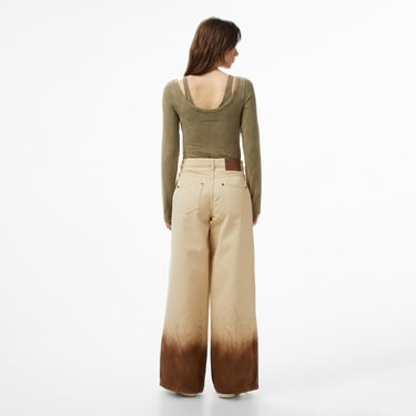  Les Benjamins Regular Fit Kadın Bej Pantolon