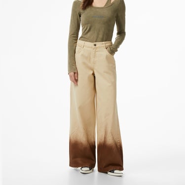  Les Benjamins Regular Fit Kadın Bej Pantolon