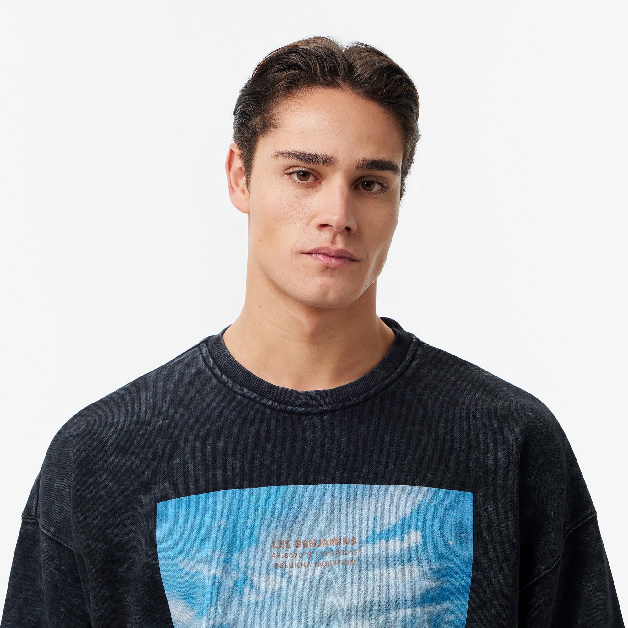 Les Benjamins Regular Fit Erkek Siyah Sweatshirt