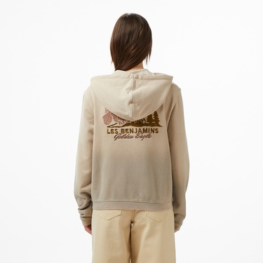  Les Benjamins Regular Fit Kadın Bej Sweatshirt