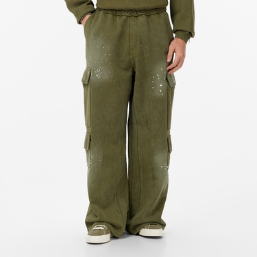  Les Benjamins Regular Fit Erkek Haki Eşofman Altı