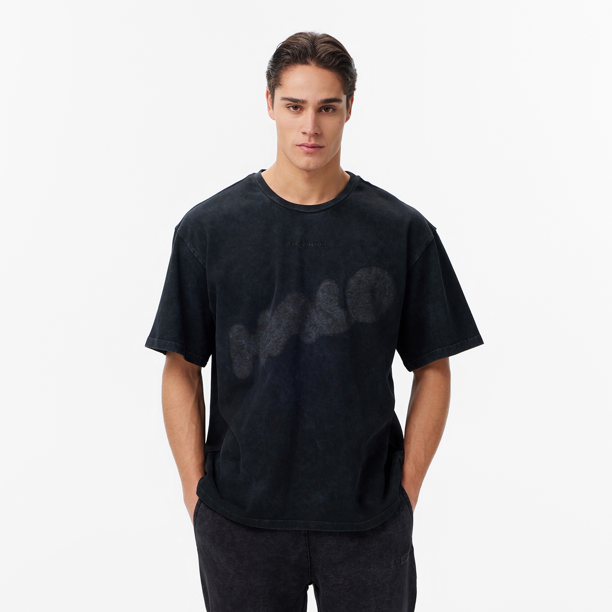 Les Benjamins Regular Fit Erkek Siyah T-Shirt