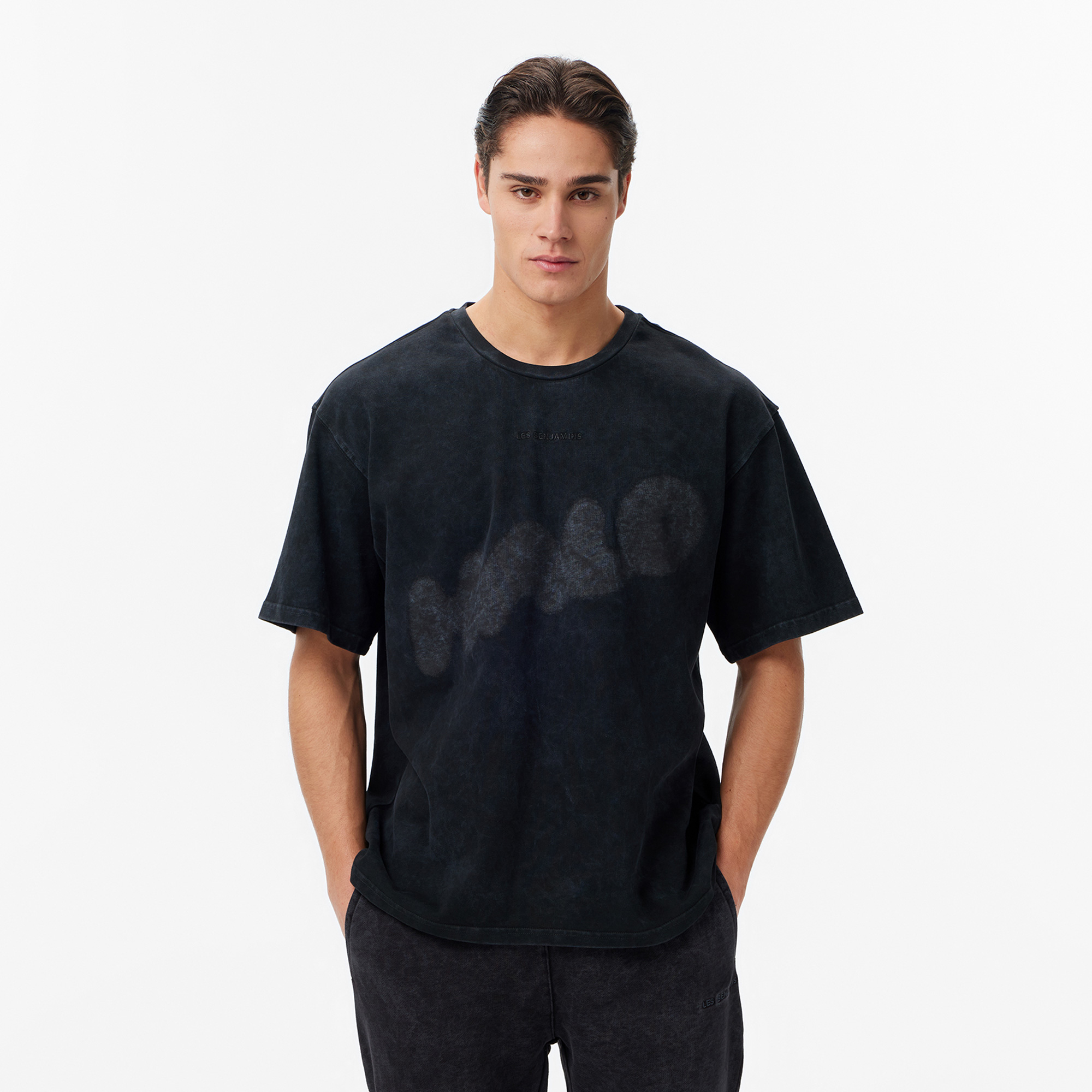  Les Benjamins Regular Fit Erkek Siyah T-Shirt