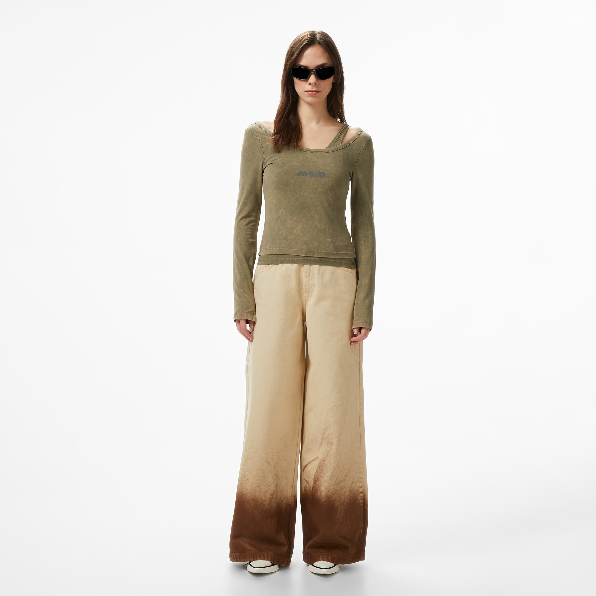 Les Benjamins Regular Fit Kadın Haki T-Shirt