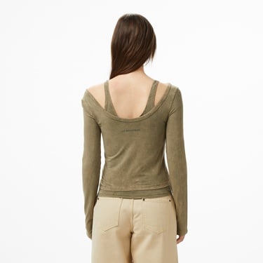  Les Benjamins Regular Fit Kadın Haki T-Shirt