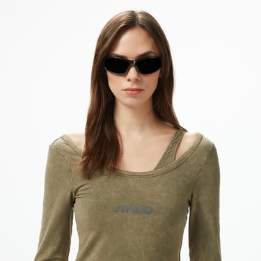  Les Benjamins Regular Fit Kadın Haki T-Shirt