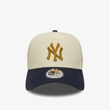  New Era New York Yankees MLB World Series Patch Unisex Krem/Lacivert Şapka