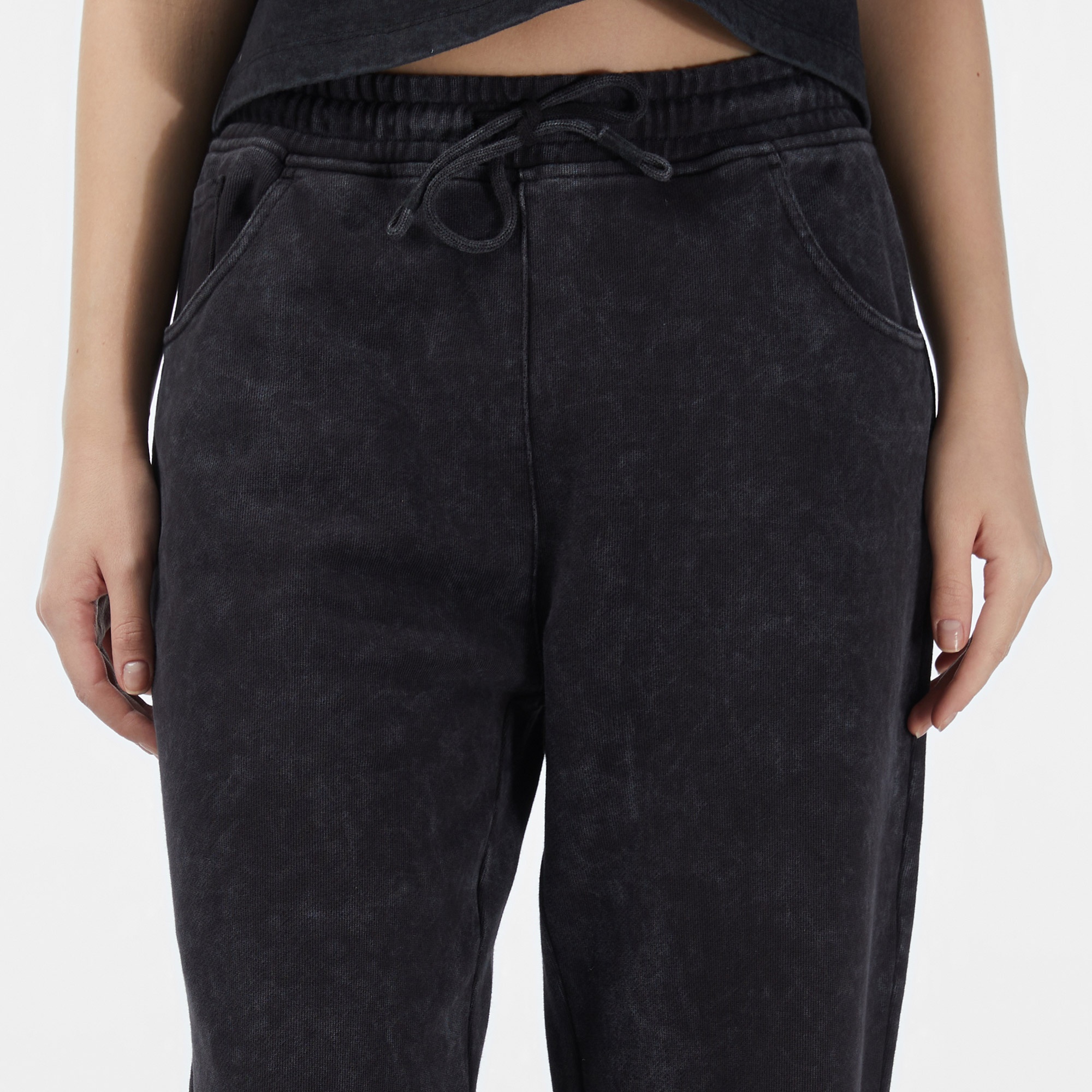 Les Benjamins Relaxed Fit Kadın Siyah Eşofman Altı