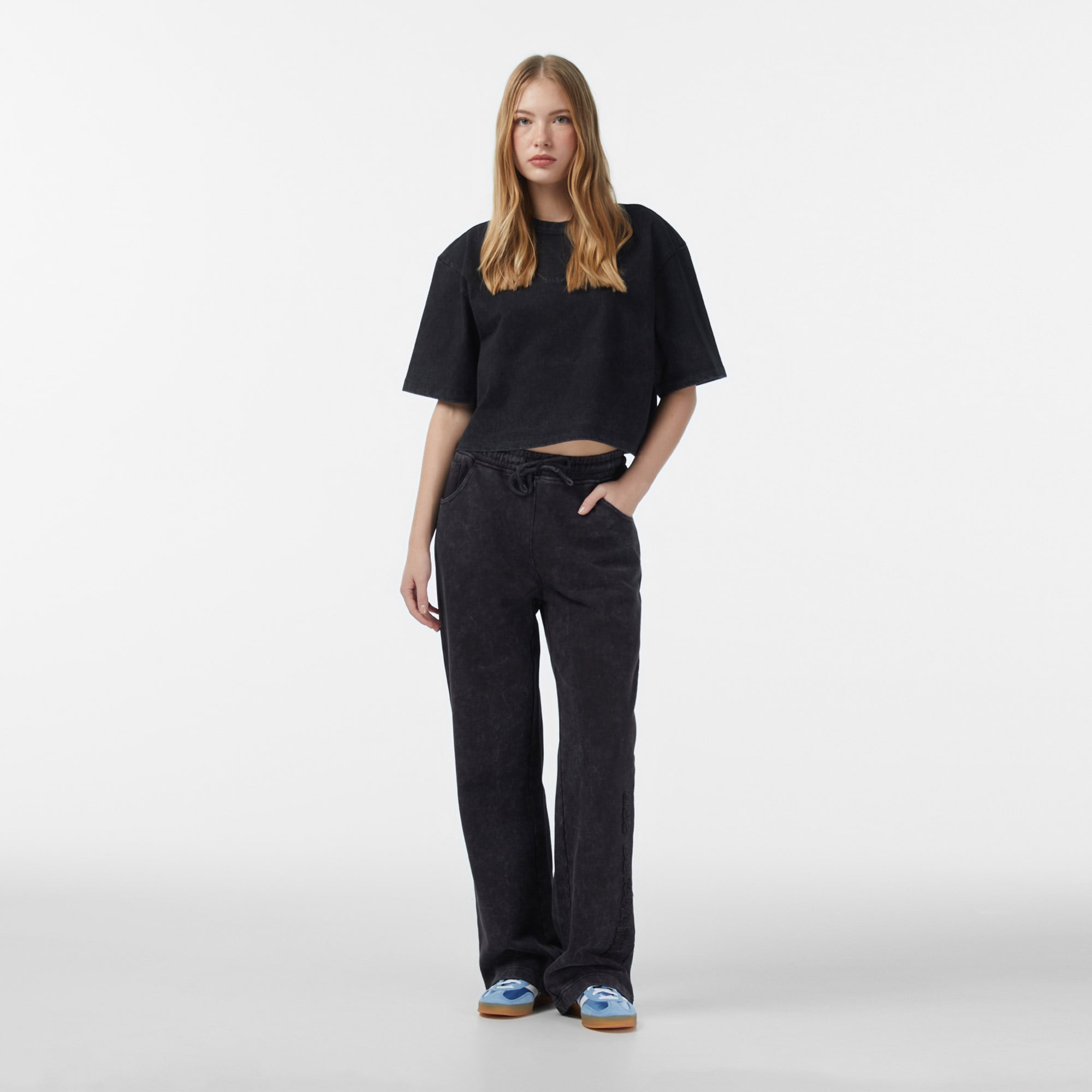  Les Benjamins Relaxed Fit Kadın Siyah Eşofman Altı