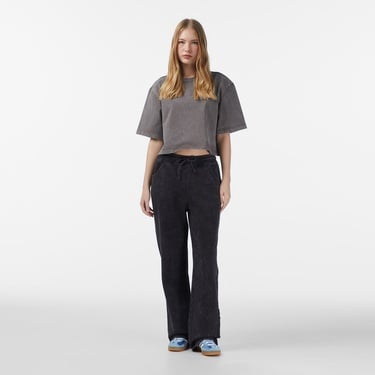  Les Benjamins Crop Oversize Fit Kadın Gri T-Shirt