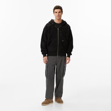  Huf Corso Heavyweight Full Zip Erkek Siyah Sweatshirt