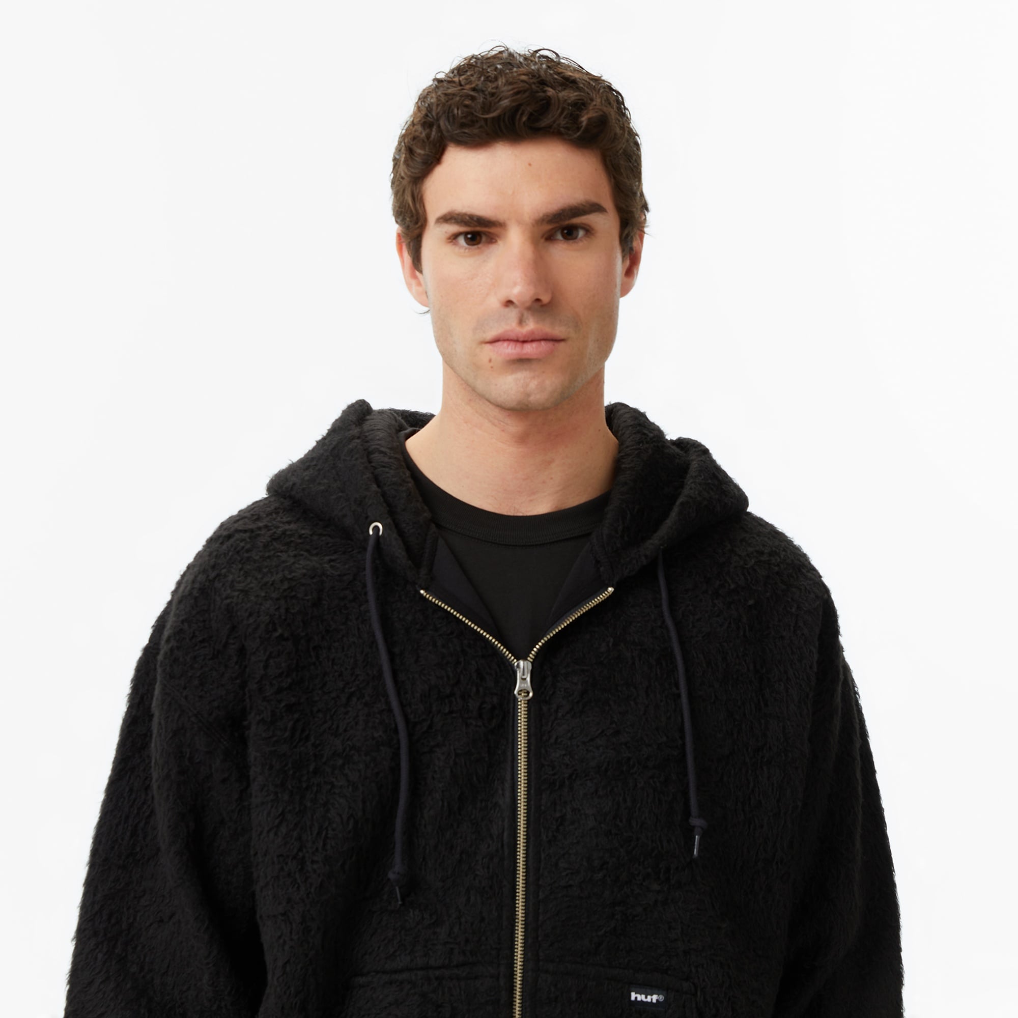 Huf Corso Heavyweight Full Zip Erkek Siyah Sweatshirt