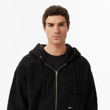  Huf Corso Heavyweight Full Zip Erkek Siyah Sweatshirt