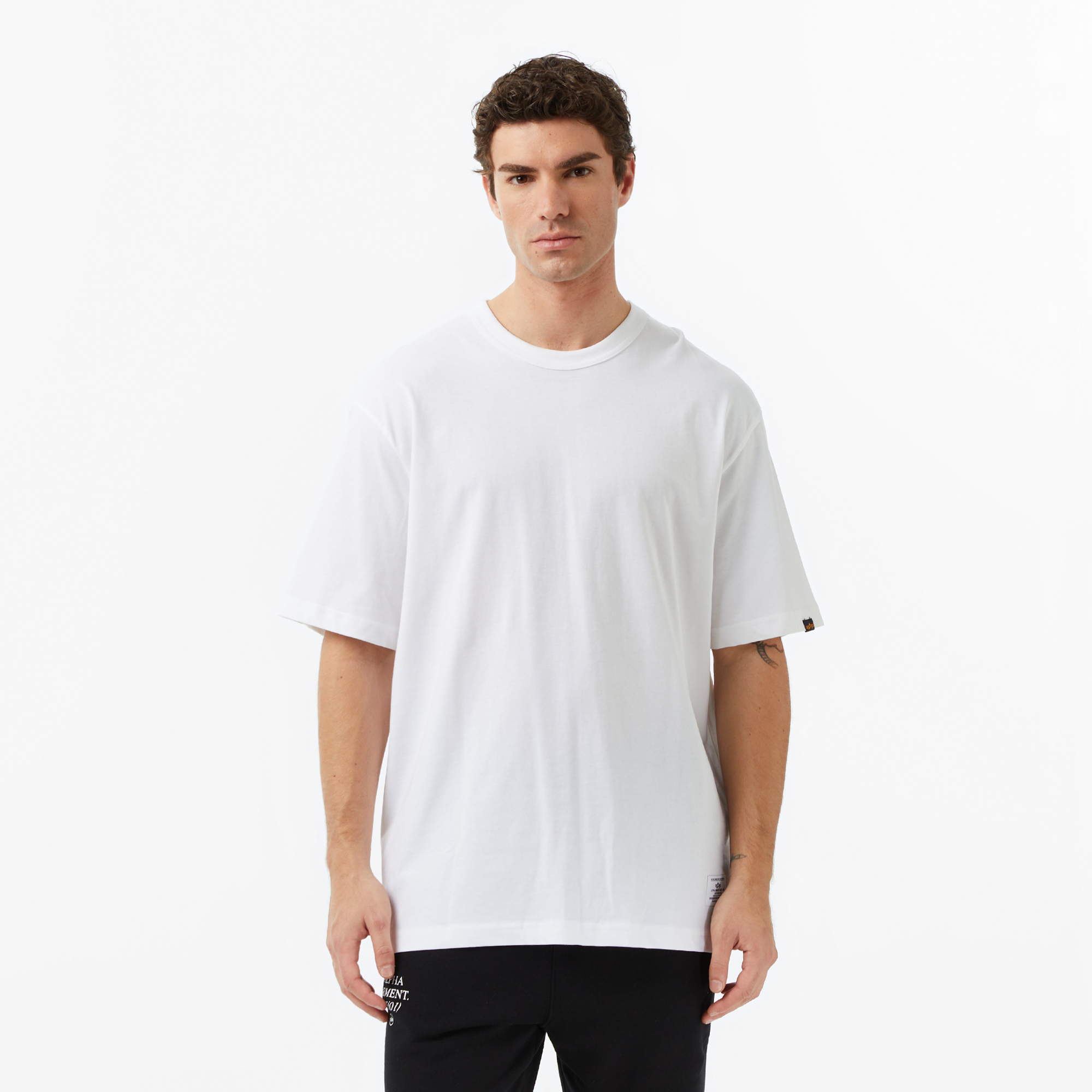  Alpha Indsutries Patched Erkek Beyaz T-Shirt