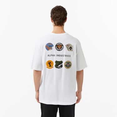  Alpha Indsutries Patched Erkek Beyaz T-Shirt