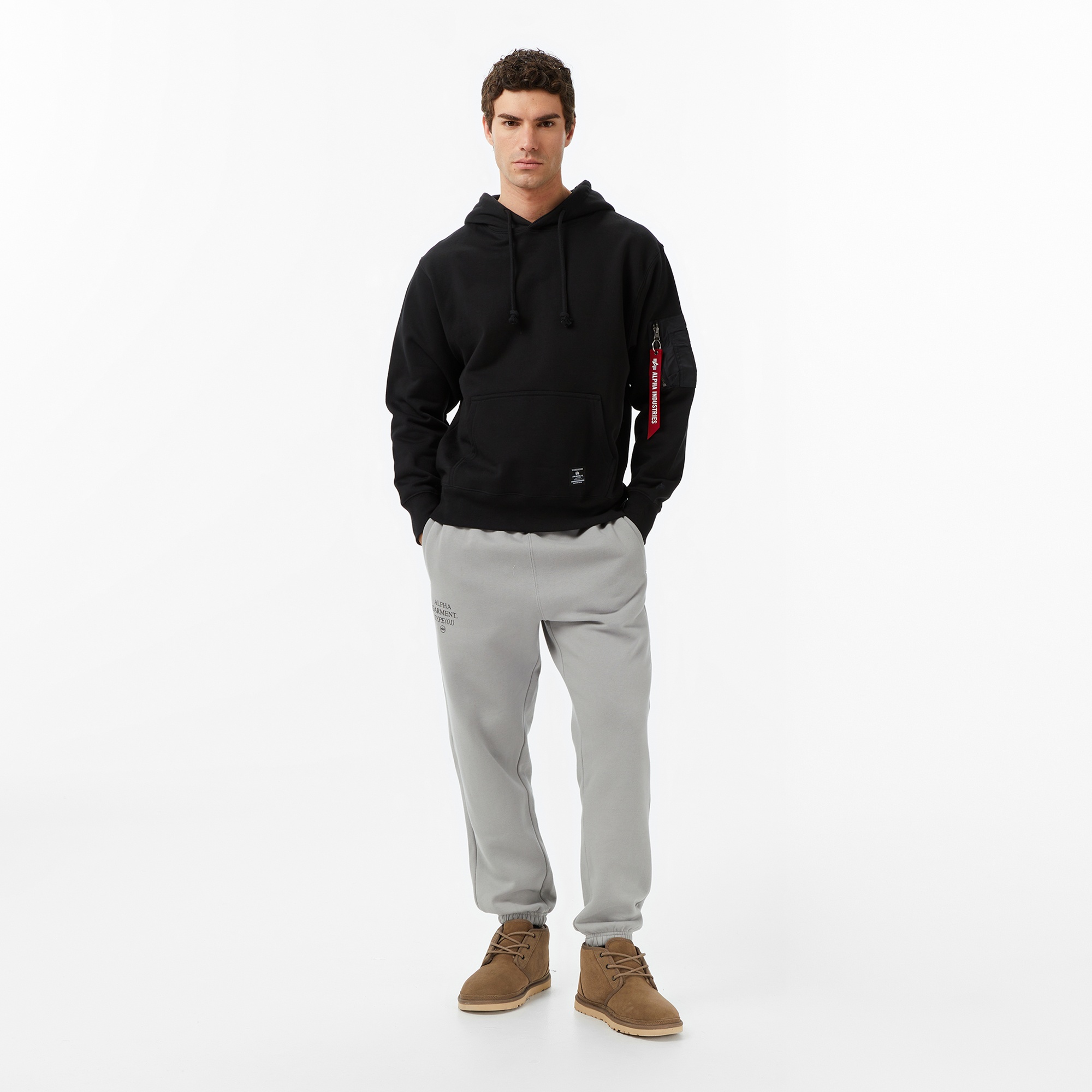 Alpha Industries Utility Pocket Erkek Siyah Hoodie