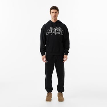  Huf Outlines Pullover Erkek Siyah Sweatshirt