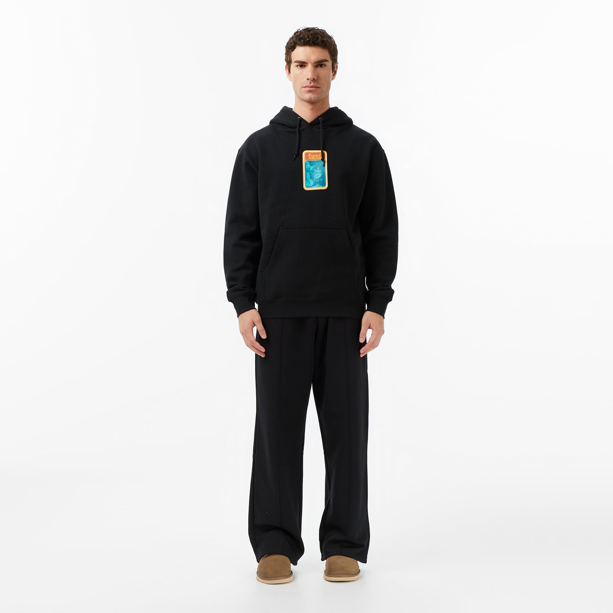 Huf Backstreet Angels Pullover Erkek Siyah Hoodie