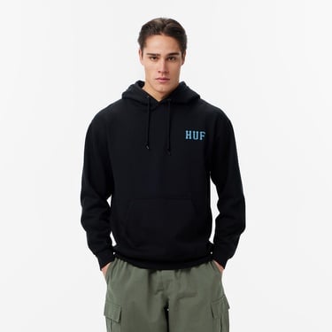  Huf Classic Pullover Erkek Siyah Sweatshirt