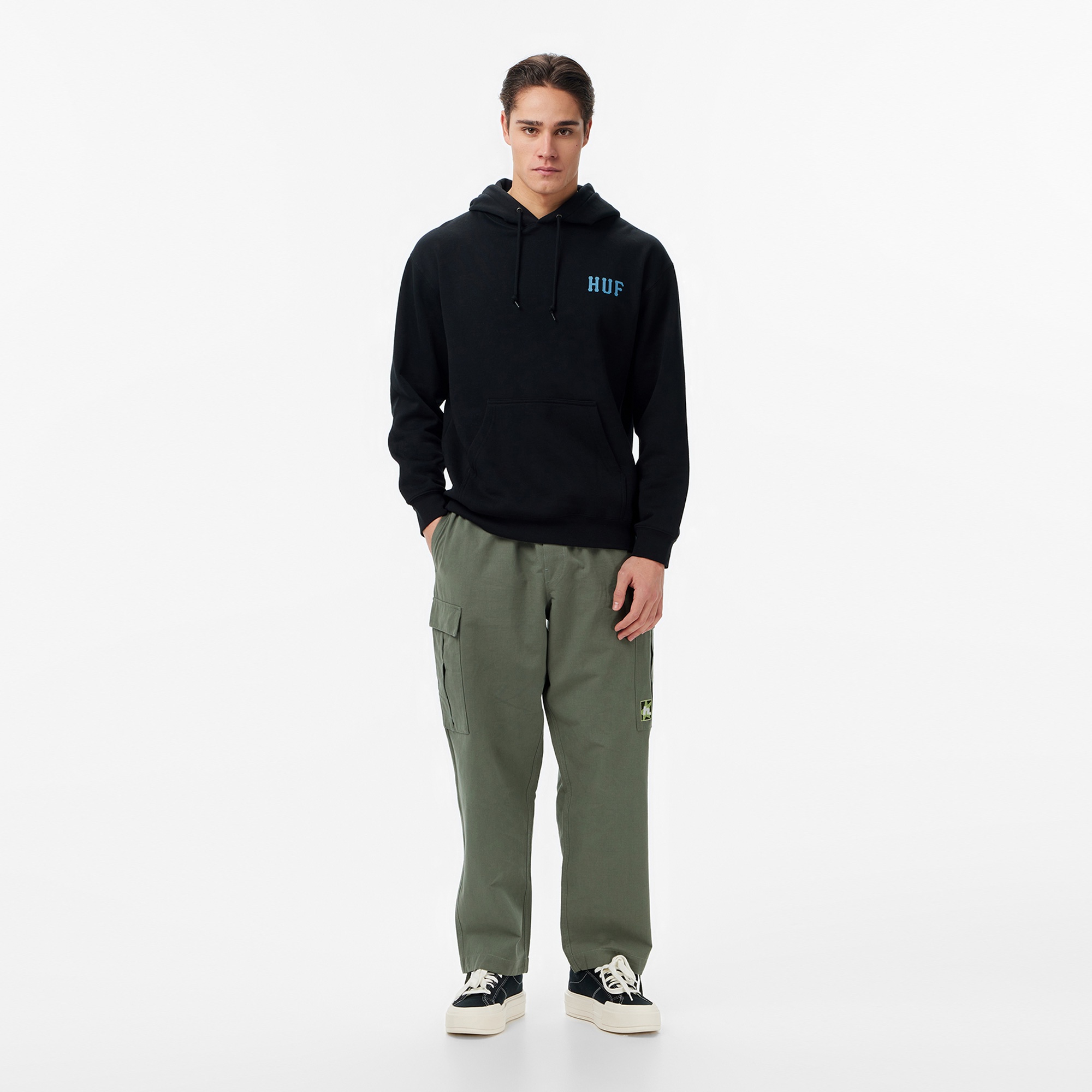 Huf Classic Pullover Erkek Siyah Sweatshirt