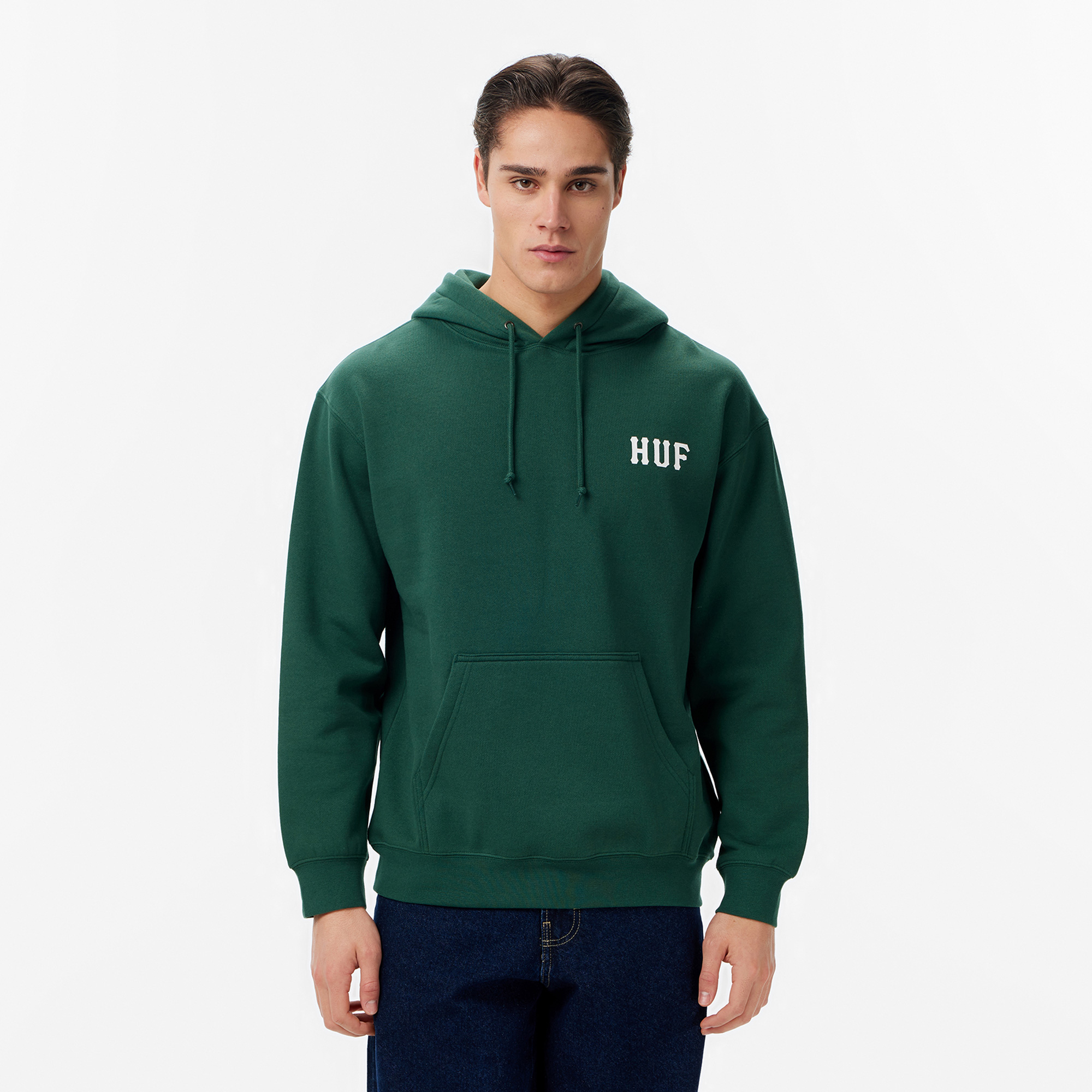  Huf Classic Pullover Erkek Yeşil Sweatshirt
