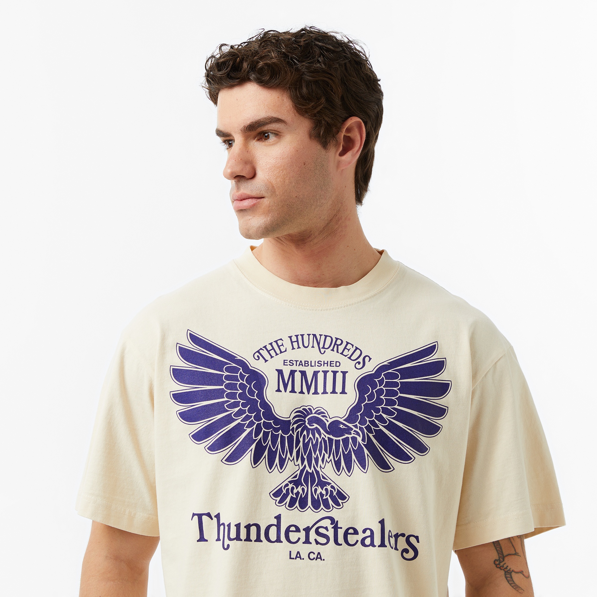 The Hundreds Thunder Cycle Erkek Beyaz T-Shirt