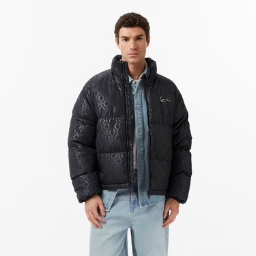  Karl Kani Aop Signature Puffer Winter Erkek Siyah Mont