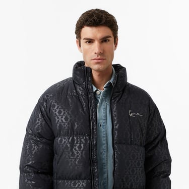  Karl Kani Aop Signature Puffer Winter Erkek Siyah Mont