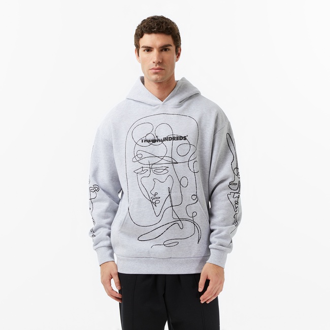  The Hundreds Live in Chaos Erkek Gri Sweatshirt