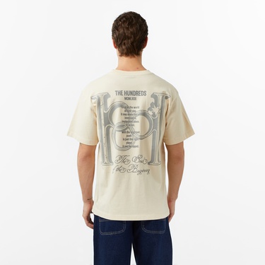  The Hundreds Monogram Erkek Krem T-Shirt