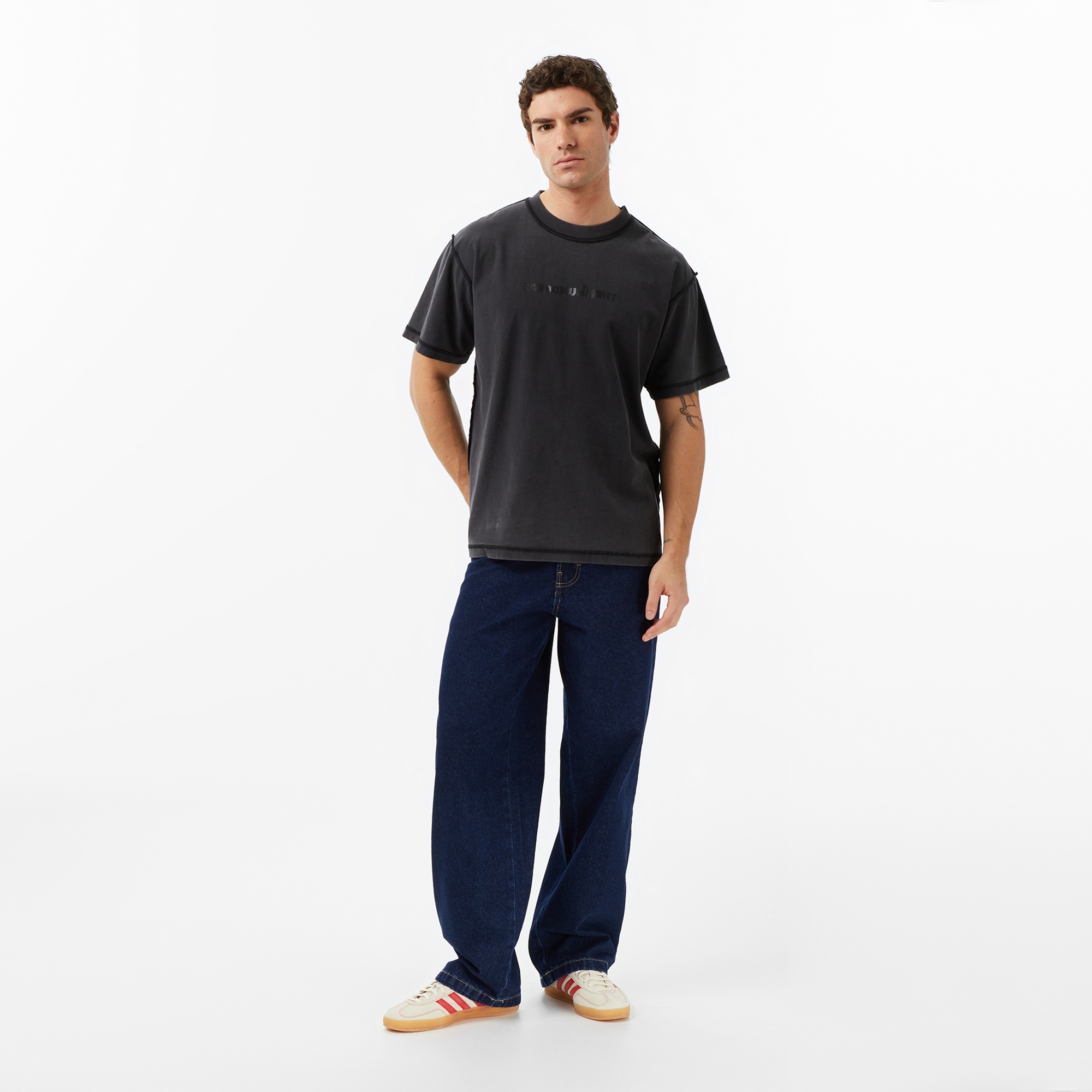 The Hundreds Reverse Bar Erkek Siyah T-Shirt