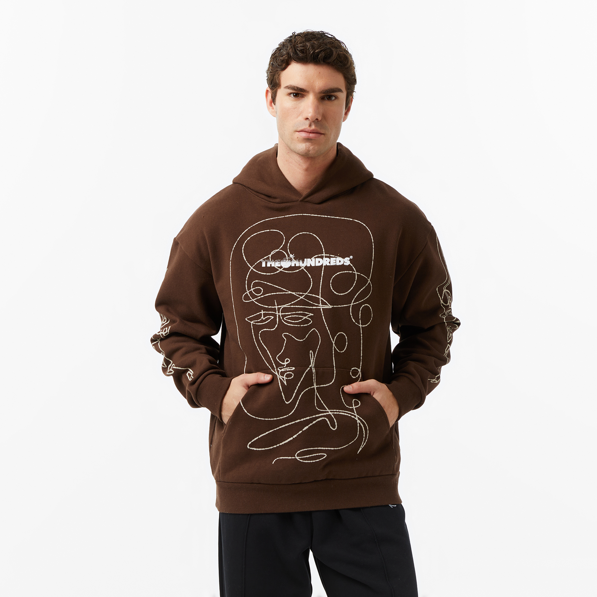  The Hundreds Live in Chaos Erkek Kahverengi Sweatshirt