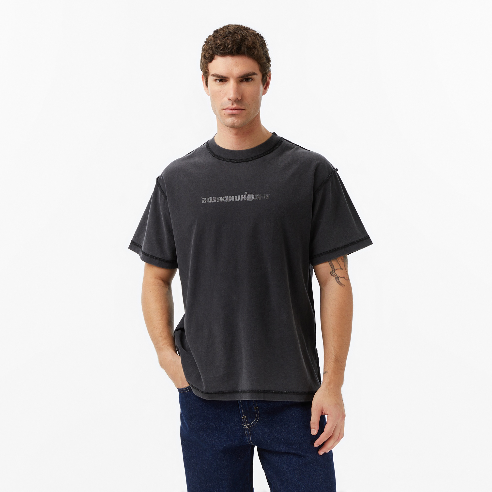 The Hundreds Reverse Bar Erkek Siyah T-Shirt