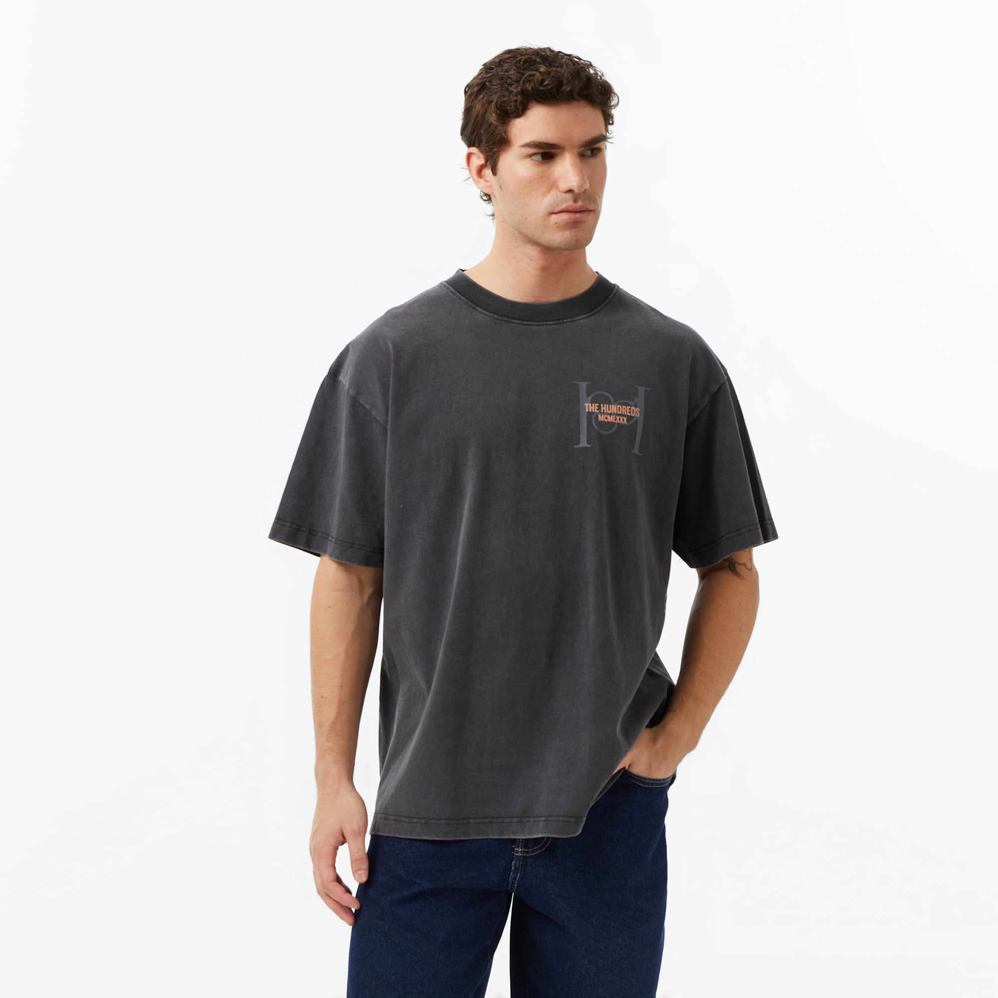  The Hundreds Monogram Erkek Siyah T-Shirt