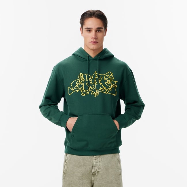  Huf Outlines Pullover Erkek Yeşil Sweatshirt