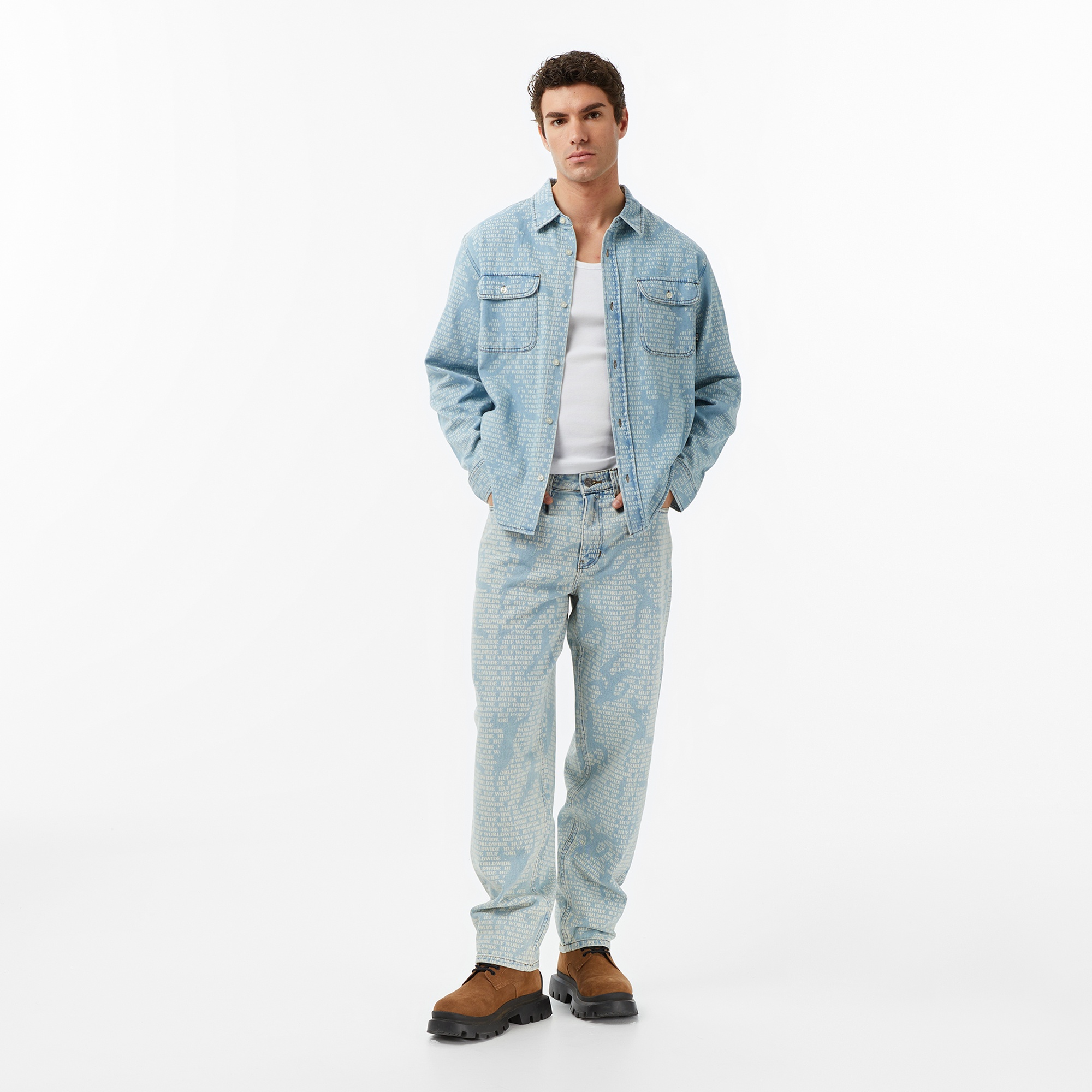 Huf Ceremony Denim Erkek Mavi Gömlek