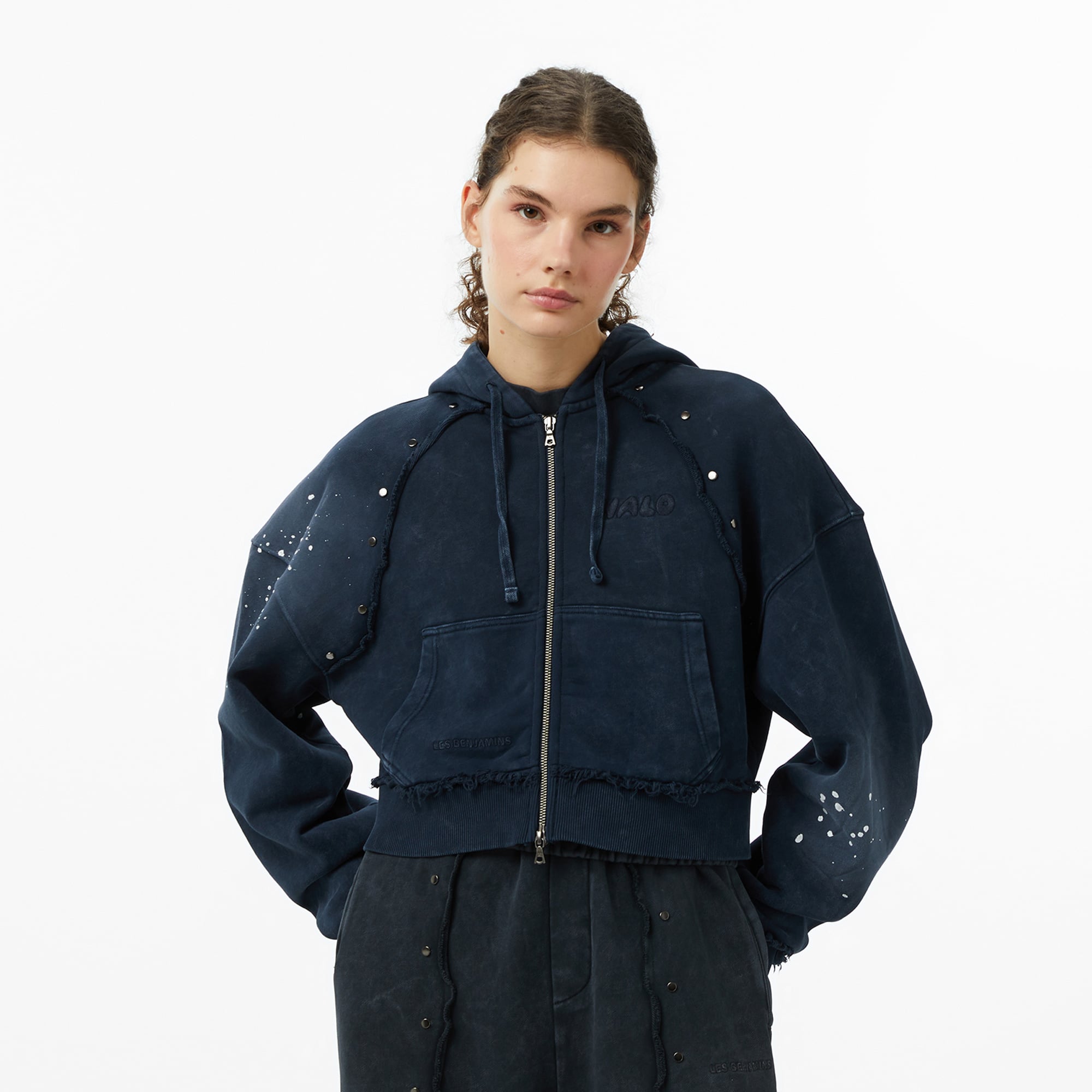  Les Benjamins Essentials 302 Kadın Mavi Sweatshirt