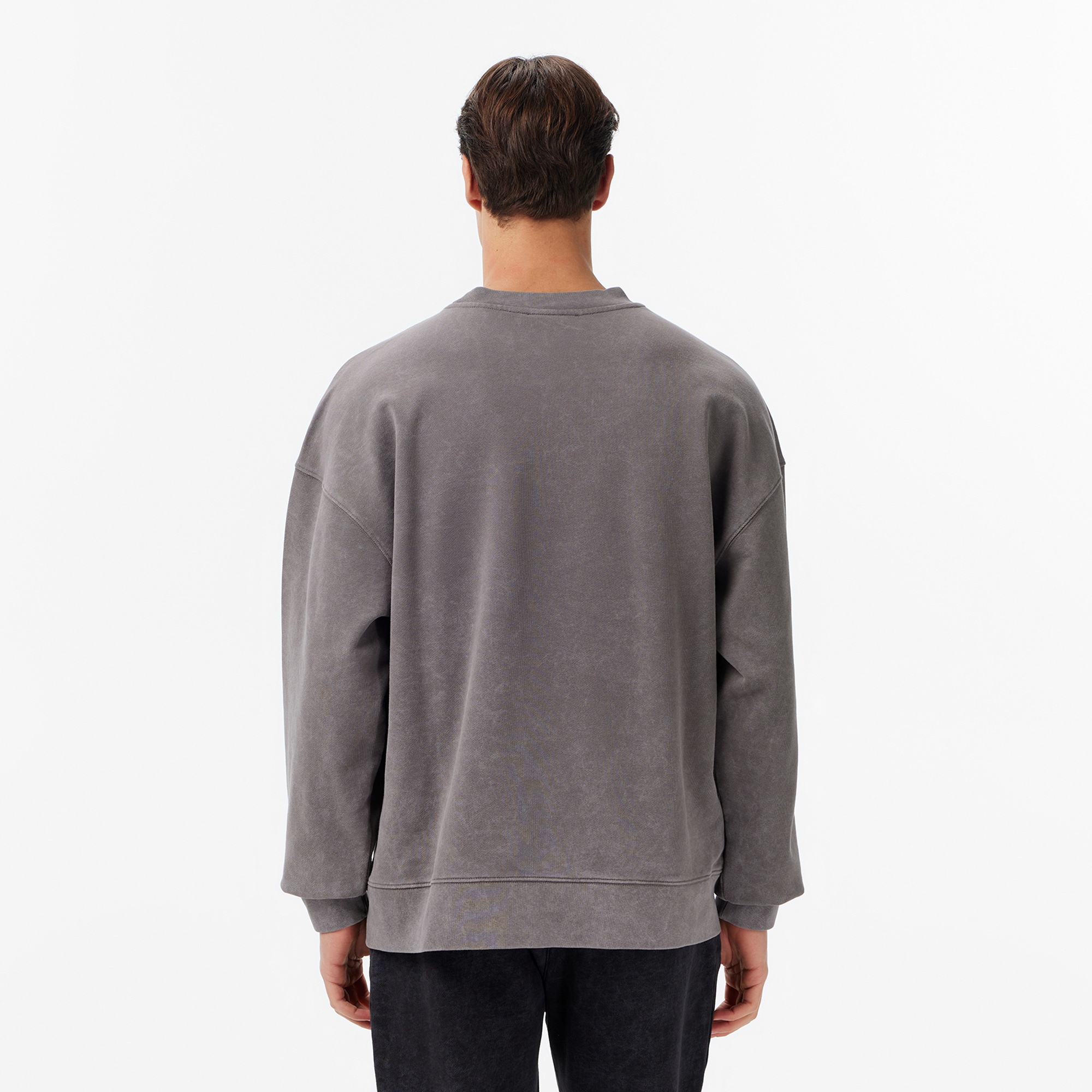 Les Benjamins Relaxed Fit Unisex Gri Sweatshirt