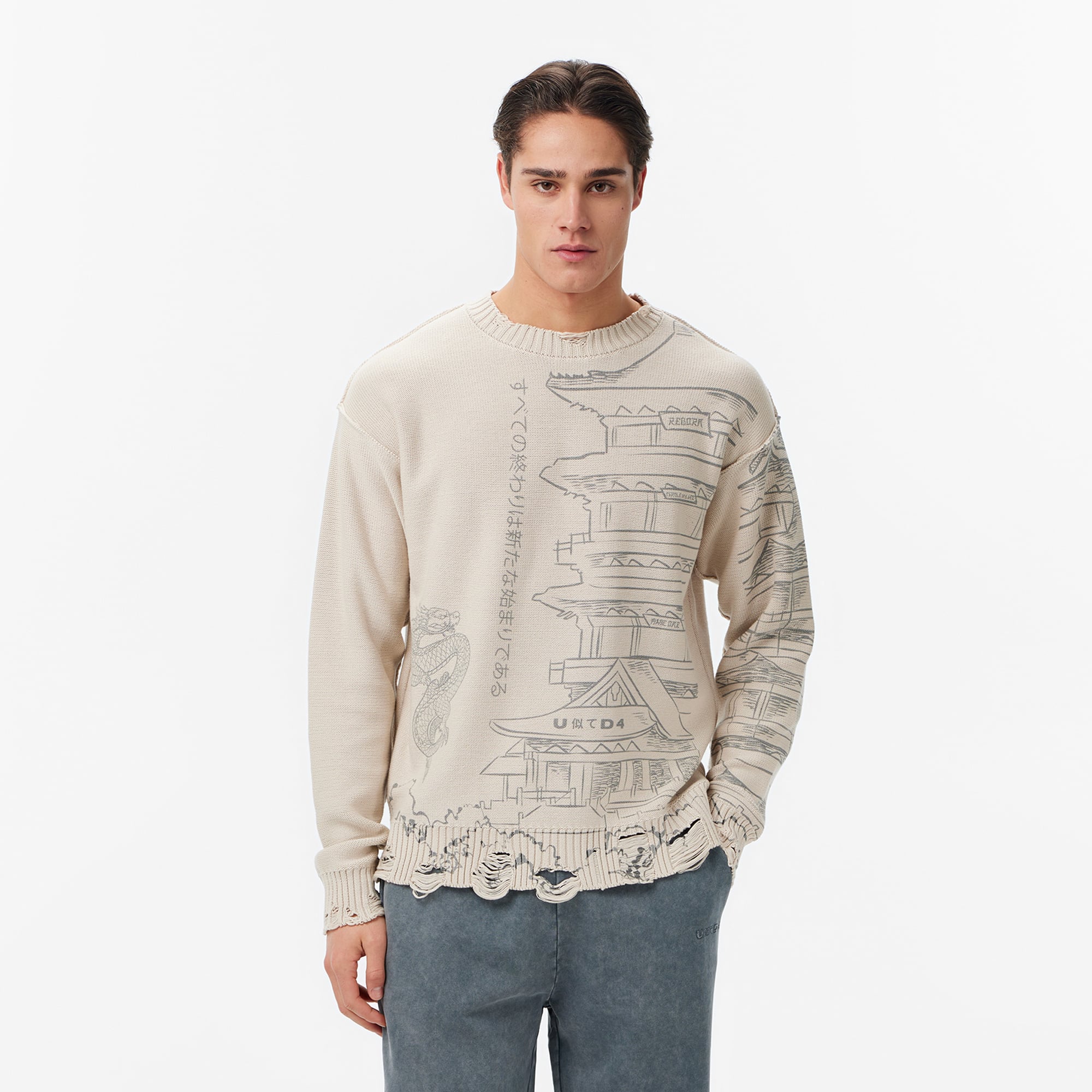  UNITED4 Erkek Krem Triko