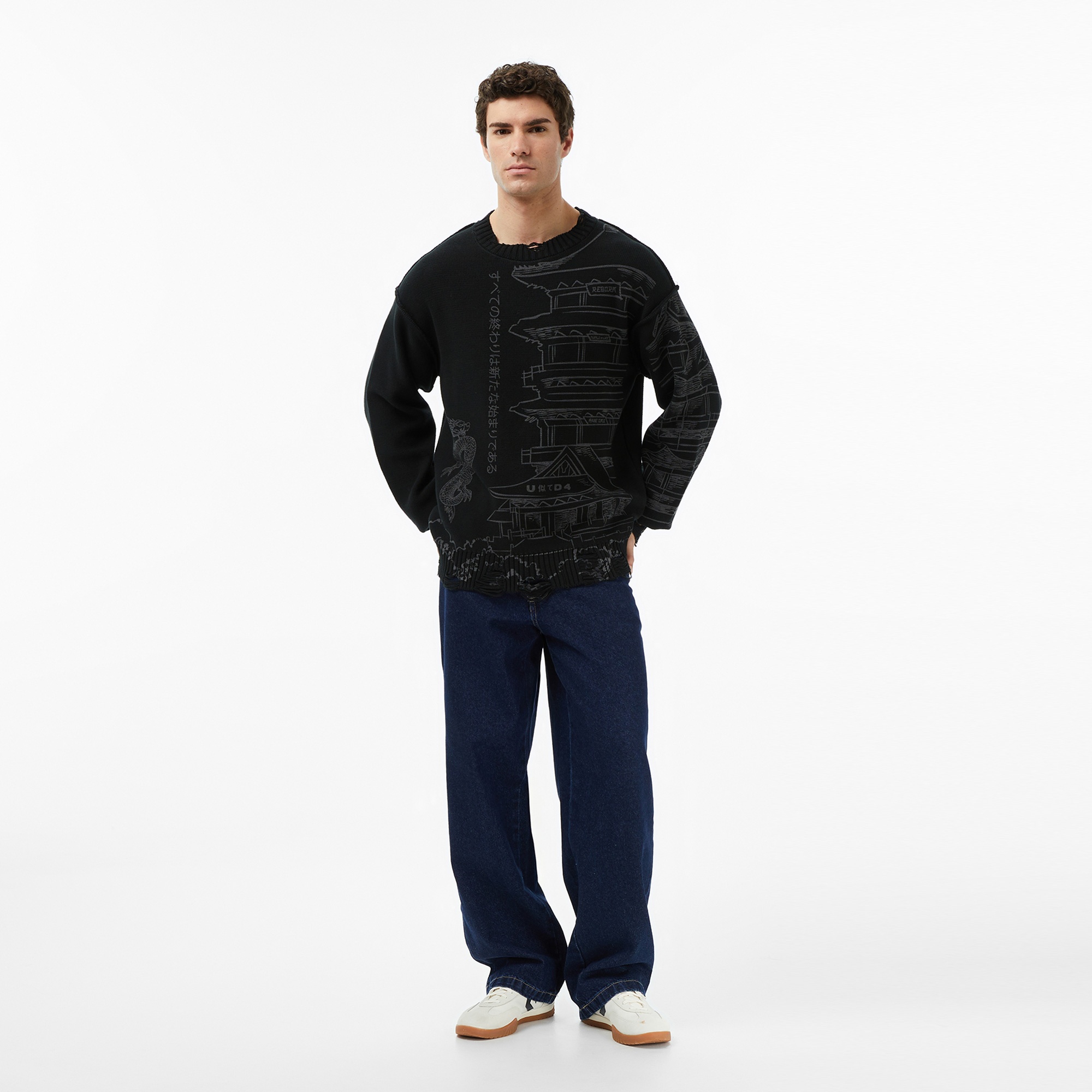 UNITED4 Erkek Siyah Triko