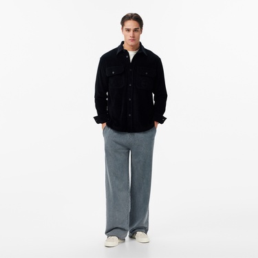  UNITED4 Essentials Erkek Siyah Gömlek