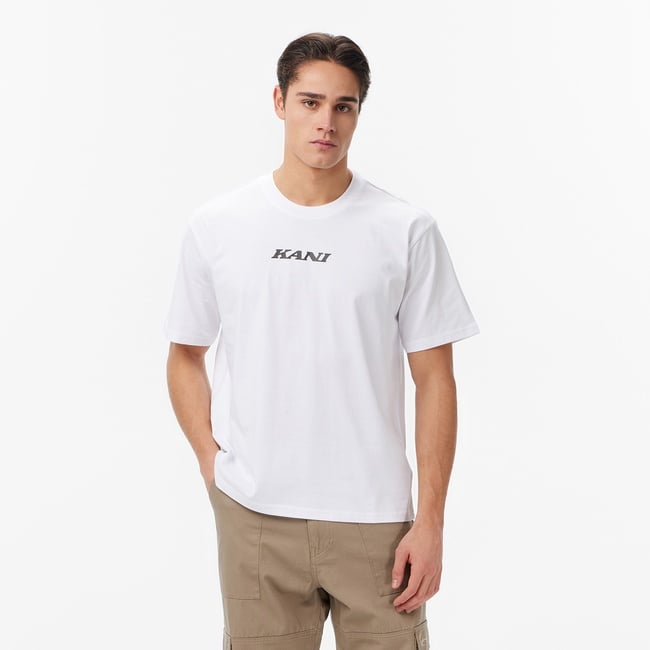  Karl Kani Retro Patch Print Erkek Beyaz T-Shirt