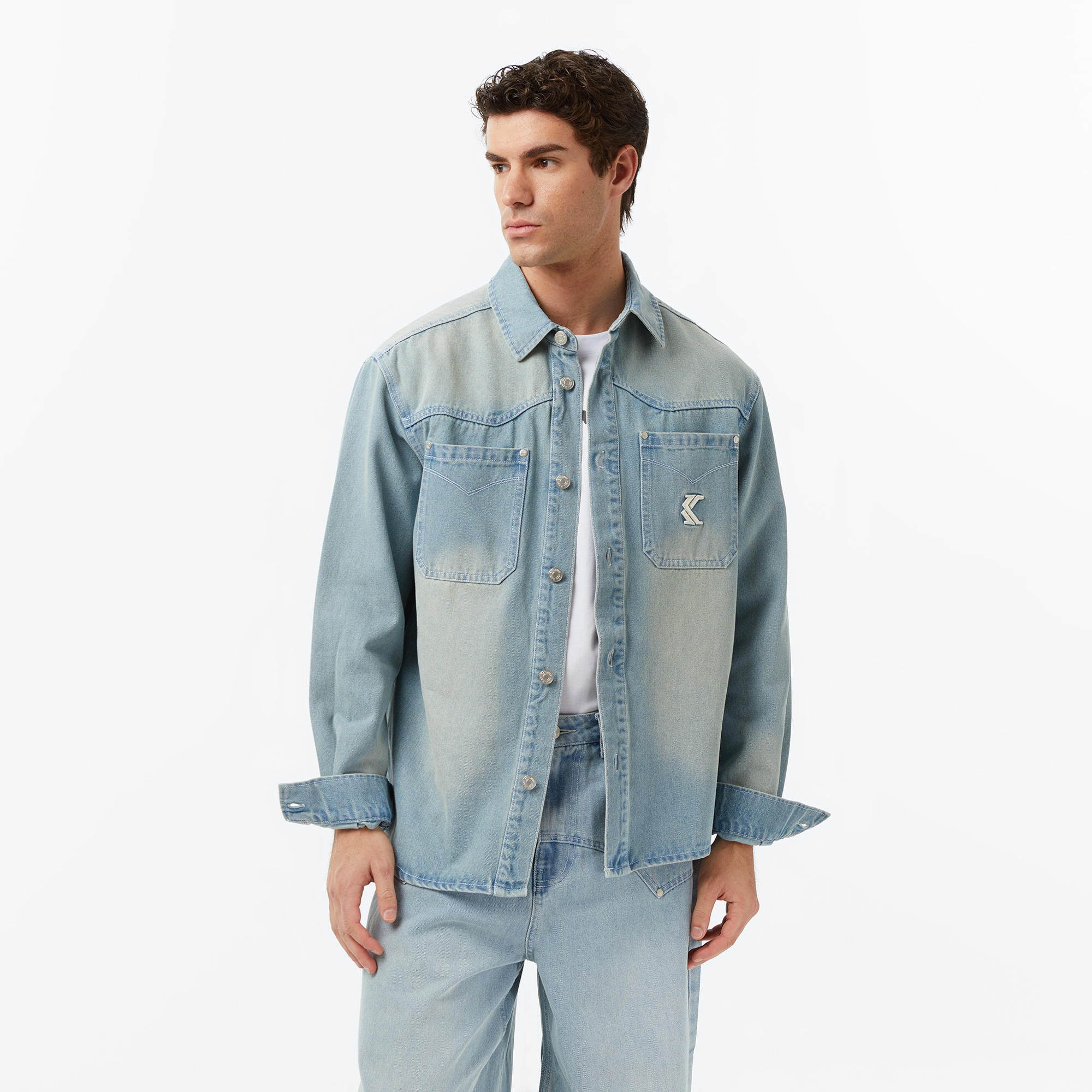  Karl Kani OG Western Denim Erkek Mavi Ceket