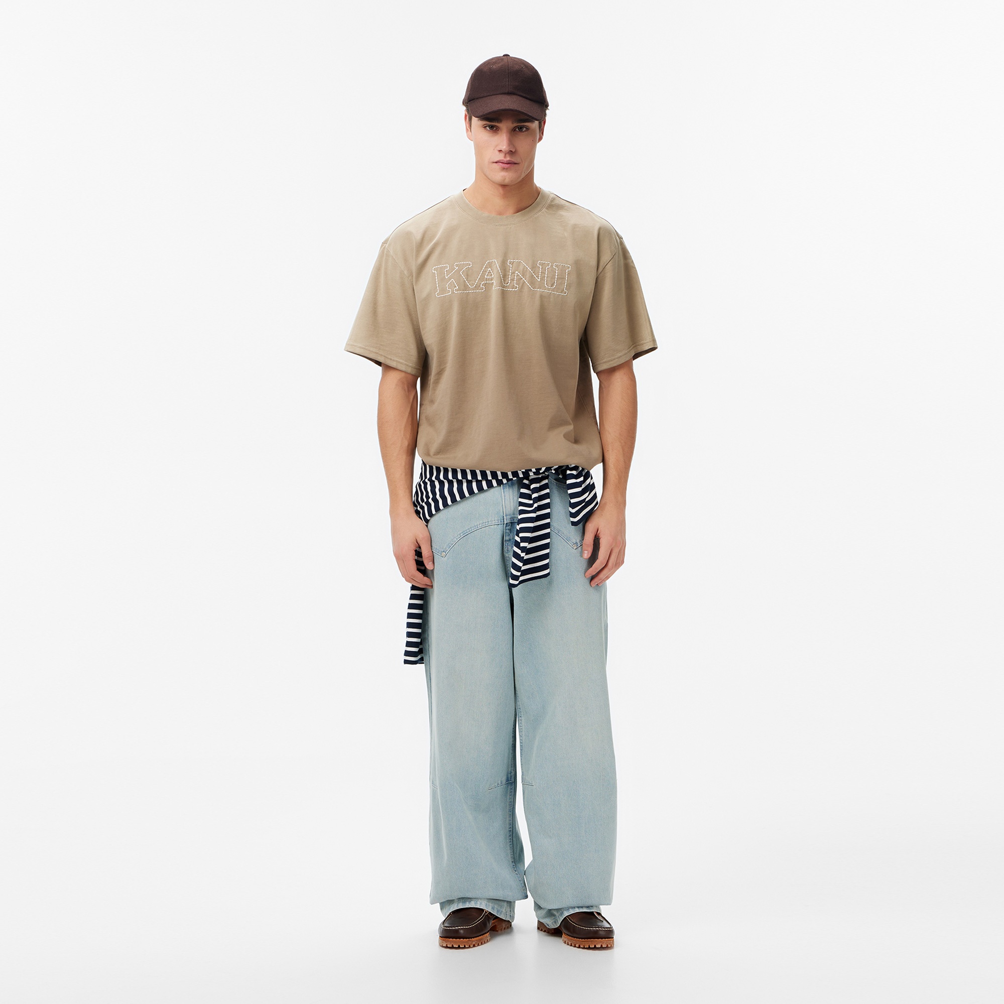 Karl Kani OG Washed Western Relaxed Baggy Erkek Mavi Pantolon