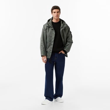  Alpha Industries N-3B Logo Oxford Erkek Yeşil Mont