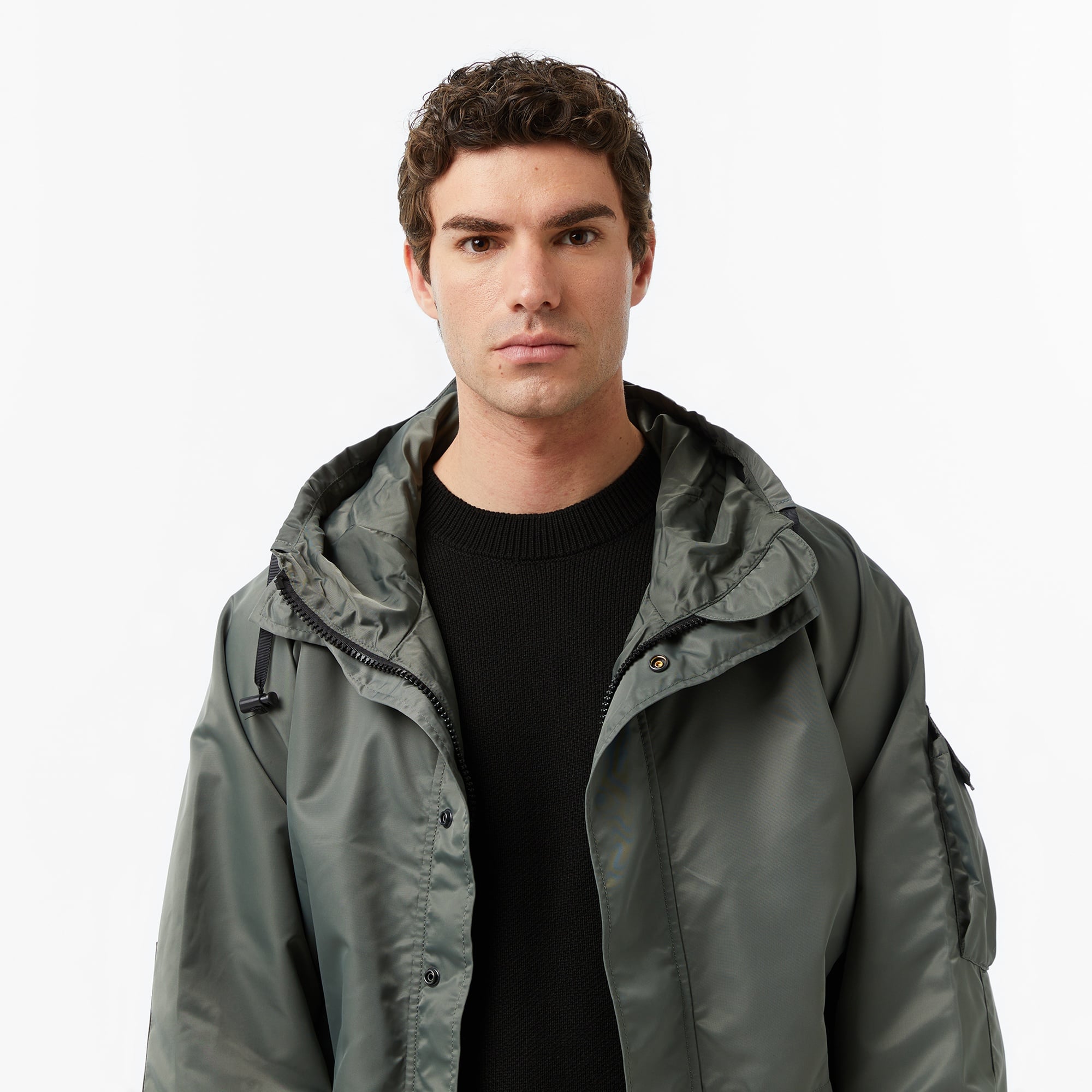 Alpha Industries N-3B Logo Oxford Erkek Yeşil Mont