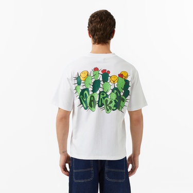  The Market 'Smiley Cactus Cropped' Erkek Beyaz T-Shirt