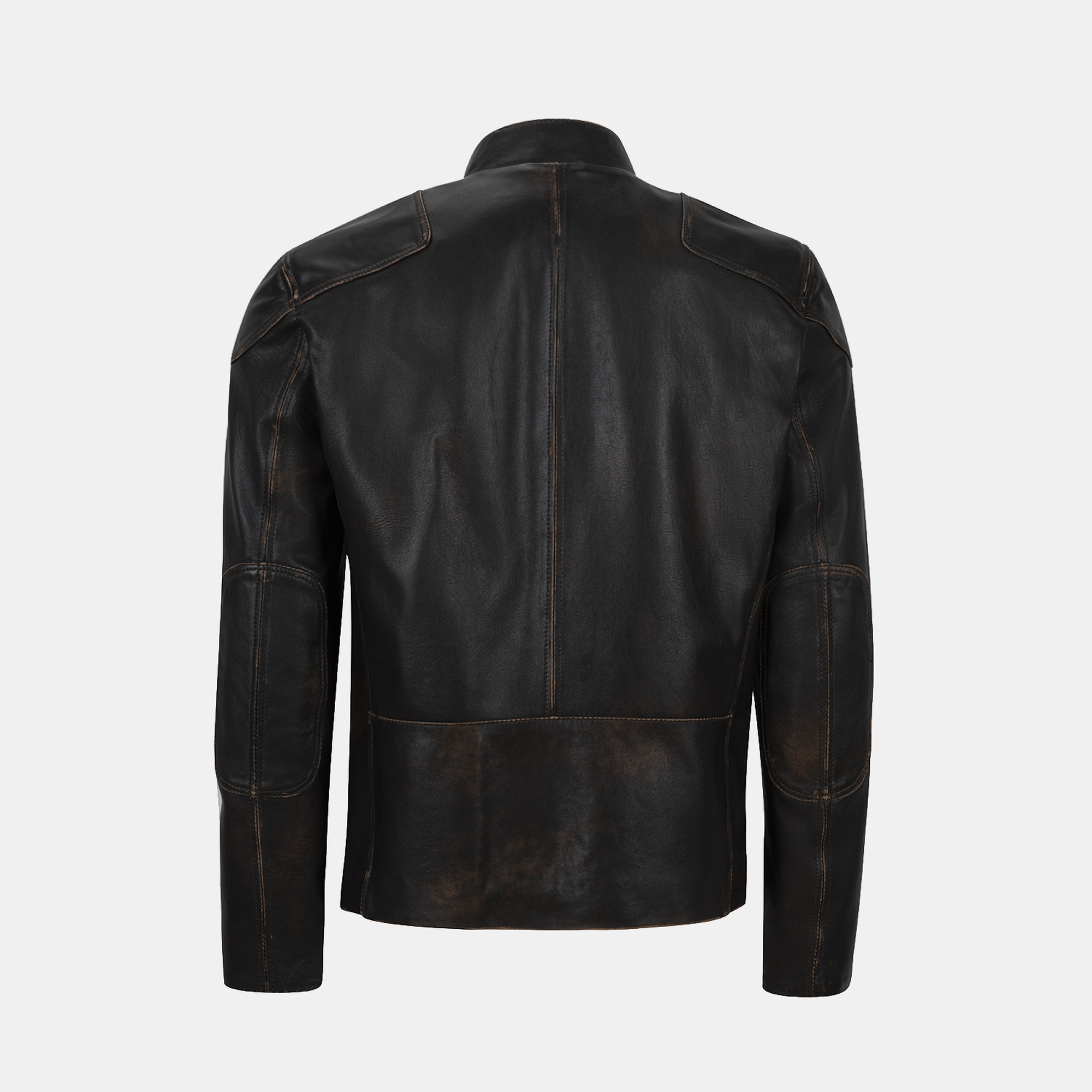 Zenon Siyah Erkek Vintage Deri Ceket